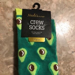 Nicole’s Boutique avocado crew socks